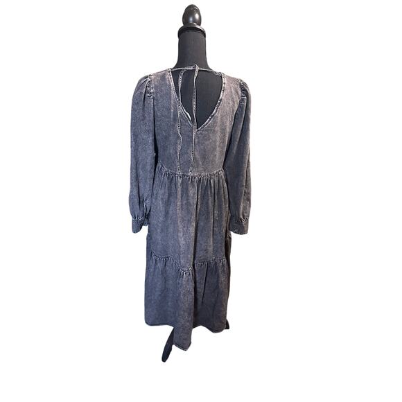 Idem Ditto Black Denim Tiered Dress – Edgy & Effortlessly Chic - Picture 6 of 8